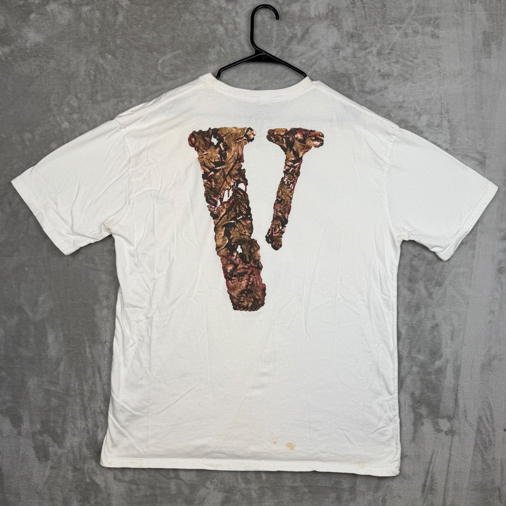 Vlone Kodak Black Zombie Graphic T-Shirt White Mens Streetwear Rap Tee XXL